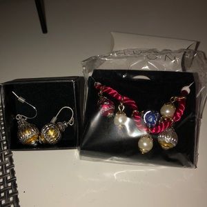 Christmas earrings and bracelet